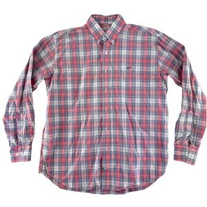 Southern Point Co. Button Up Shirt Mens Medium Pink/Gray‎ Plaid Cotton